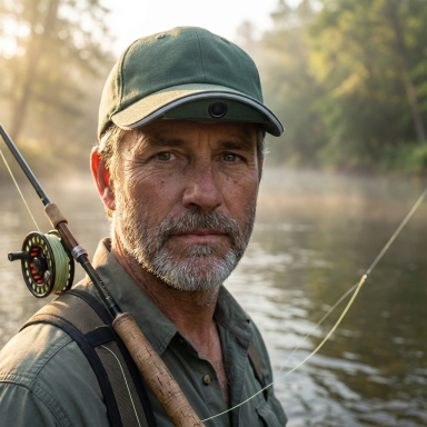 Man fishing - being in the moment